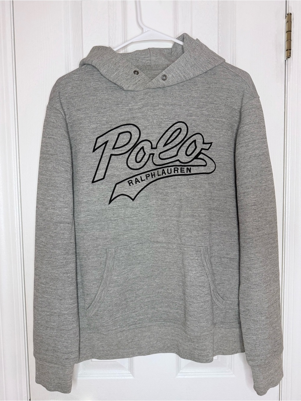 Polo by Ralph Lauren Men’s Heather Gray Script Logo Hoodie